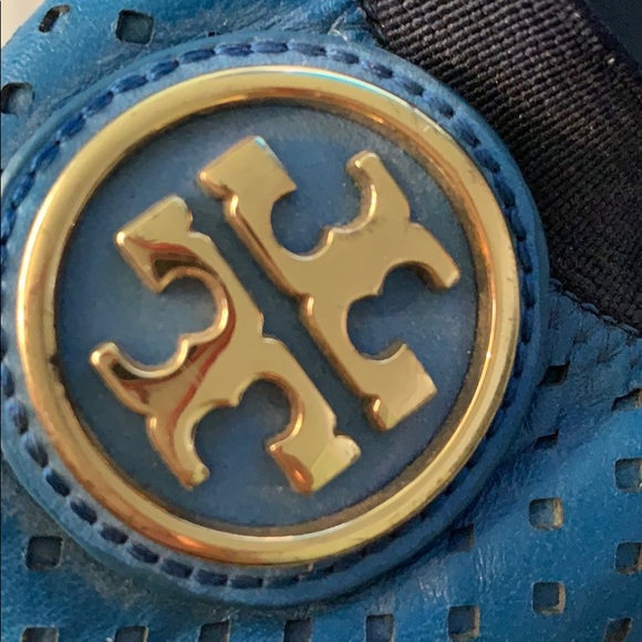 Tory Burch blue ballerina flat slip on shoe 8 - Picture 10 of 10
